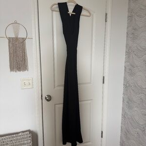 Black wide leg jumpsuit